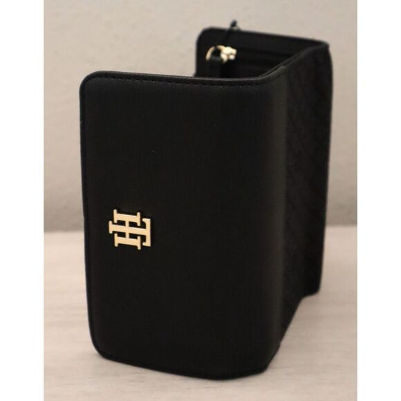 Tommy Hilfiger XW05920-973-0GJ Women's Black Polyester Tri-Fold Wallet - Picture 7 of 10